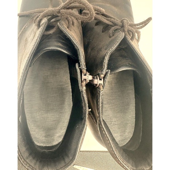 Clarks Women Cloudsteppers Caddlell Rush Brown Ankle Boots 10 Leather Side Zip - Picture 6 of 9